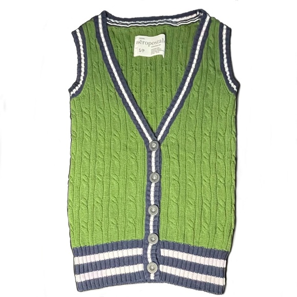 Aeropostale- Button Up Sweater Vest - Picture 11 of 12